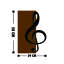 Élégant accessoire mural décoratif en bois, noyer et noir, 15,4 po x 22,8 po | 50% bois véritable et 50% métal, épaisseur: 1,2 po | Conception murale polyvalente, variations de couleurs uniques pour une décoration intérieure élégante