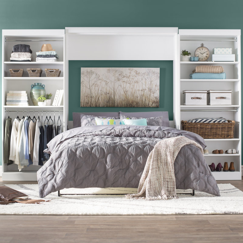 Arlex Murphy Bed, White, Queen