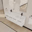 60 Inch Wall-Mounted Bathroom Vanity with Sink, Thick Edged Double Resin Sink-283821489