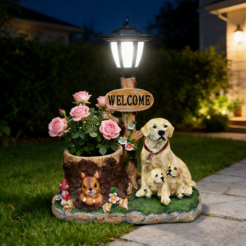 Mignon pot de fleurs pour le jardin Labrador