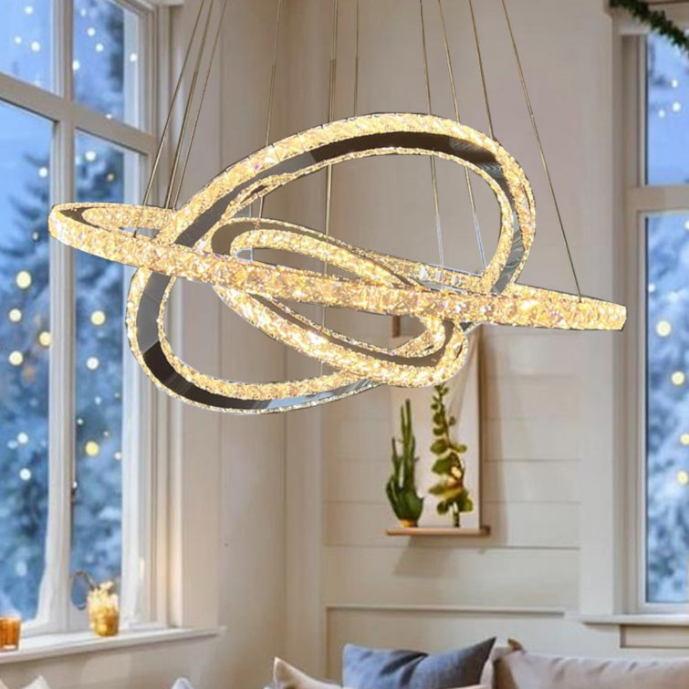 Liubomir 3 - Light Dimmable LED Geometric Chandelier