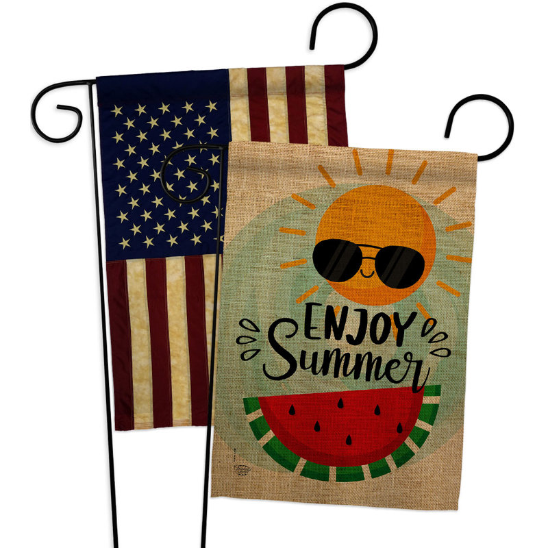 Drapeau de jardin 19 x 13 po Enjoy Summer