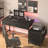 Computer Desk Reversible Desk with Drawers Cabinet