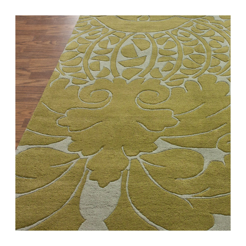 Ilhan Wool Floral Indoor Rug, Rectangle 6' x 9'