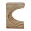 Table d'appoint arquée 16,3 x 12,2 x 22,6 moderne au fini travertin