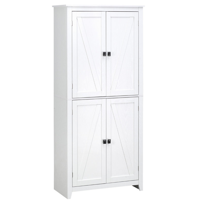 Garde-manger autoportant de 72 po à 4 portes, Blanc
