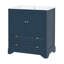 Meuble-lavabo de salle de bain avec lavabo en céramique / armoire de rangement autoportante moderne avec poignées / portes