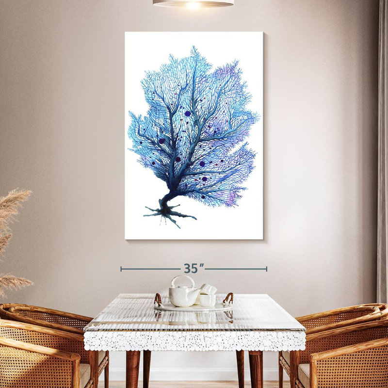 Brampt Fan Coral Blue, 51" H x 34" W