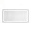 Miroir de salle de bain à DEL avec cadre en aluminium et antibuée, 48 po x 24 po