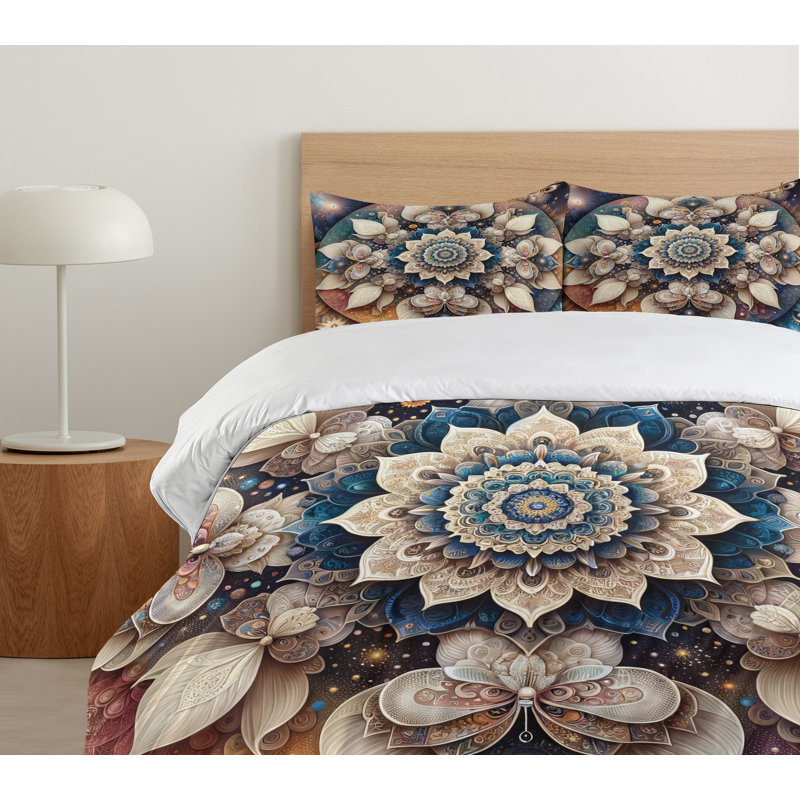 Mandala Duvet Cover, King Duvet Cover + 2 Standard Shams