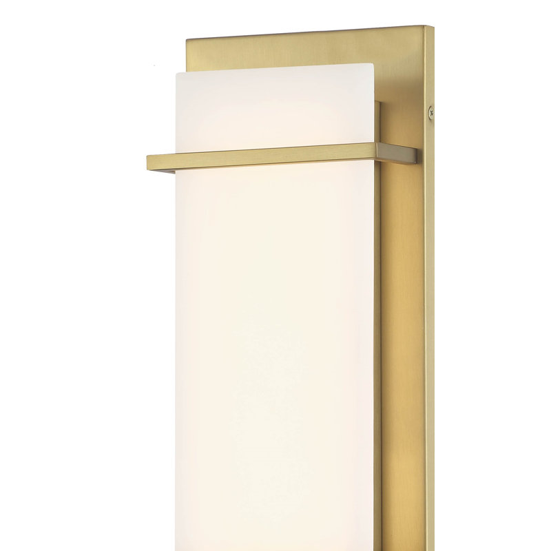 Quaadir Steel LED Flush Mounted Sconce, Brass