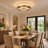 4-Light 19.7" Tiffany Style Flush Mount Ceiling Light