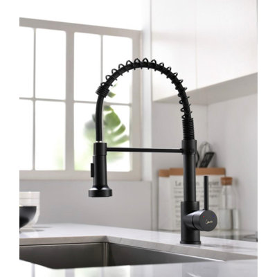MAX Faucets | PULL-DOWN SPIRAL FLEXIBLE KITCHEN FAUCET 16.5"
