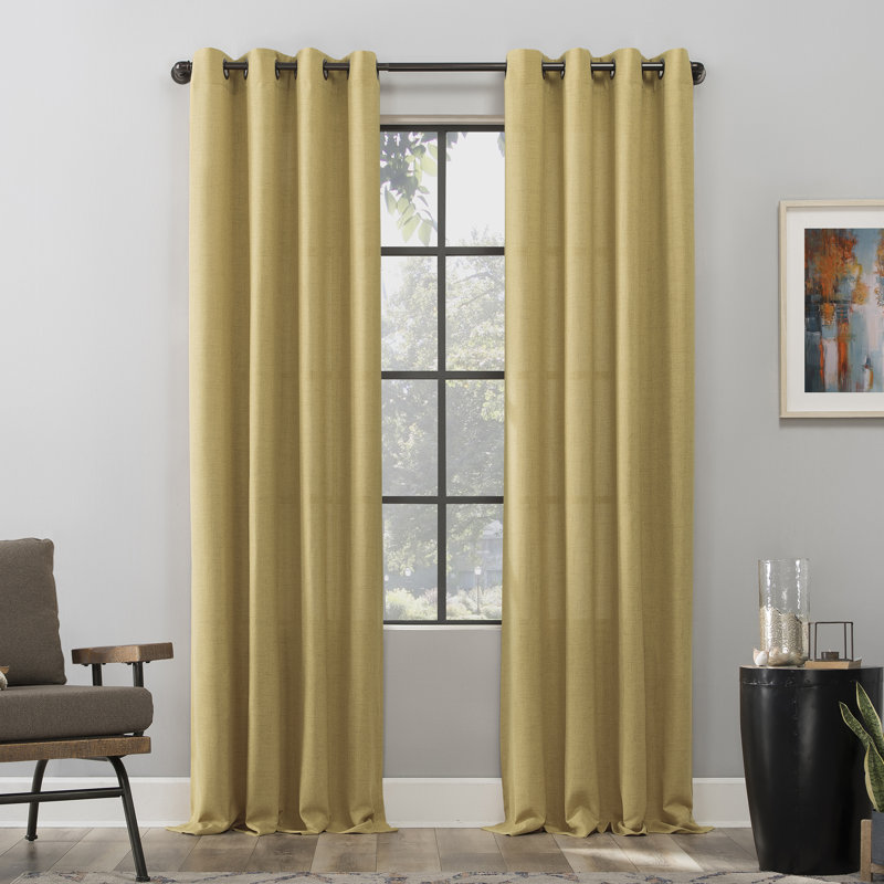 Rideau semi-diaphane avec œillets Scott Living, L 50 po x L 96 po, Écru