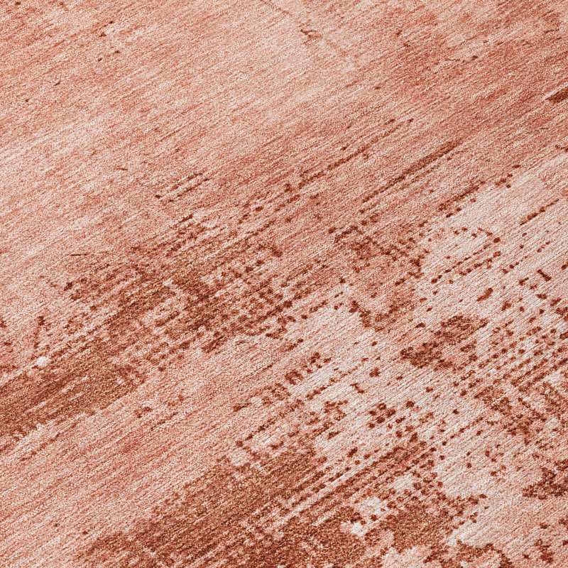 Paprika Abstract Synthetic Washable Rectangular Area Rug 2'6" x 3'10"