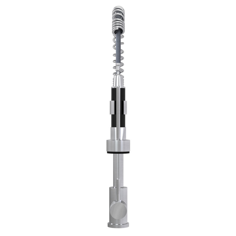 Residential Faucet - Brushed Nickel, Built From Stainless Steel 304 19" Single Handle Kitchen And Sink Tap Crafted With Materials