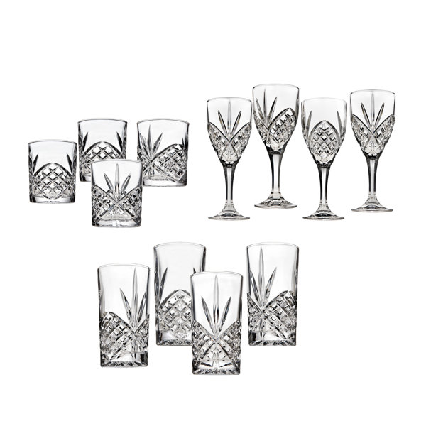 Rosdorf Park Ashlyn 4 - Piece 11oz. Lead Free Crystal Highball Glass  Glassware Set