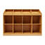 Bibliothèque de 12 cubes, armoire de rangement ouverte avec compartiments supérieurs inclinés, tablette en bois imitation bois pour bureau à domicile, salon, salle de classe