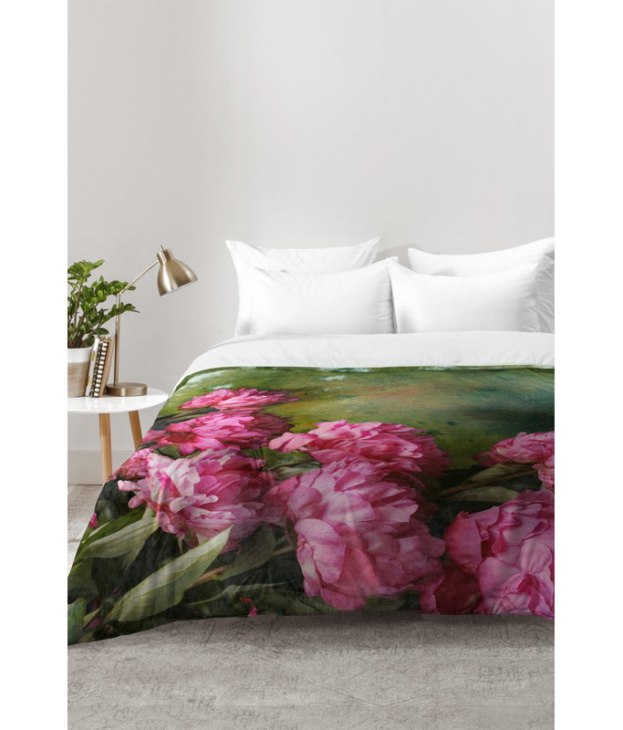 Ensemble d'édredon Peony Romance, Édredon pour lit simple TG + 1 taie décorative