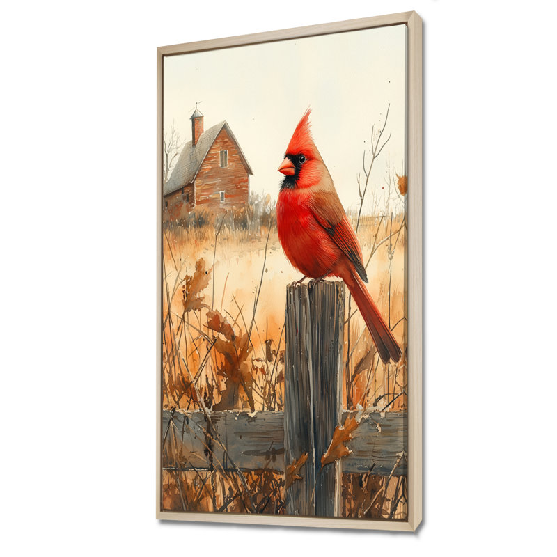 Lanford - Animals Canvas Wall Art, H 60 po x l 28 po, Impression encadrée flottante, Crème, crème