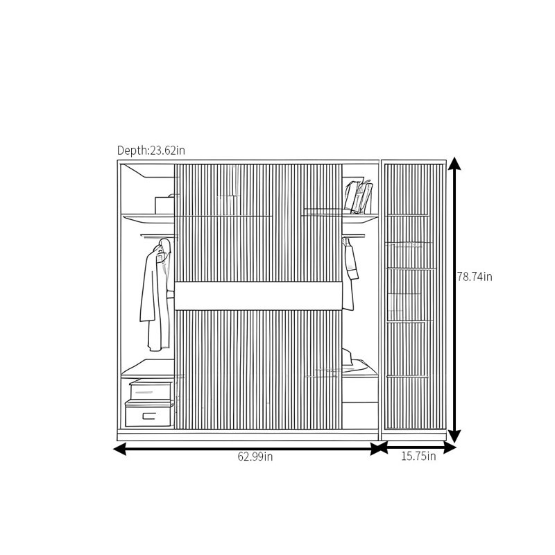 Adelson, 79" H x 79" W x 24" D