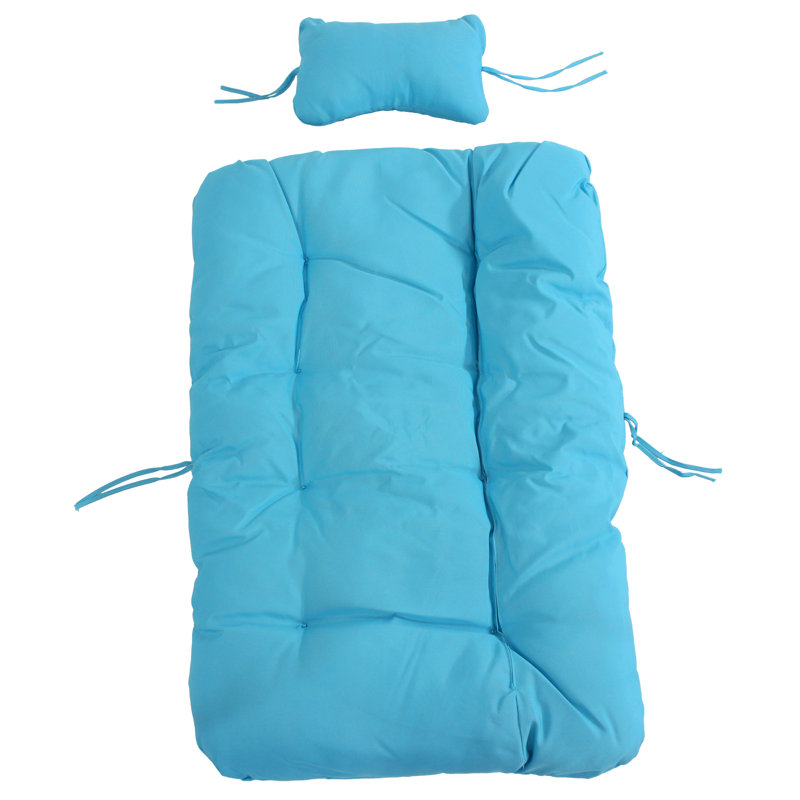 Coussin de siège bleu 27 po x 43 po avec coussin de remplacement, clair