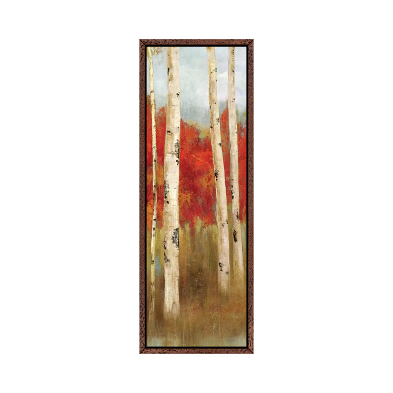 The Edge Lookout II by Allison Pearce - Panoramic Painting on Canvas, Classic Brown Wood Framed Canvas