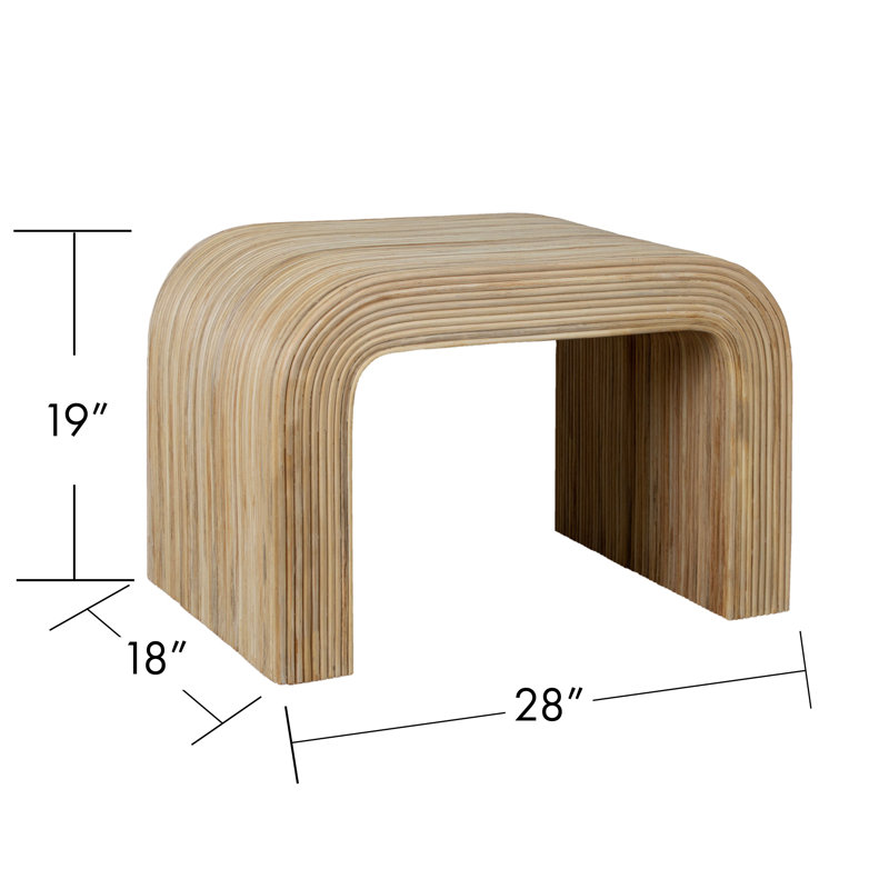Bahia Bench, Natural, 19" H x 28" W x 18" D