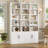 82.3"H X 59.1"W Wood 15-cube Bookcase With 2 Large Cabinets, Modern Storage Organizer For Living Room, Office Or Kitchen-1730958511