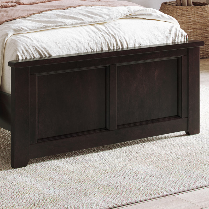 Patillo Solid Wood Low Profile Bed with Matching Footboard, Twin XL, Espresso