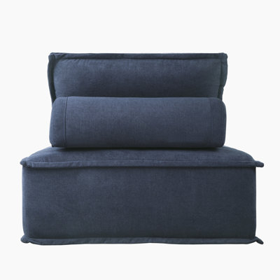 Aleron 84" Modern & Contemporary Modular Textured Loveseat with Superior High-Density Foam Comfort, Pillow Back