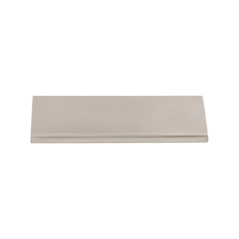 Europa Finger pull, Brushed Satin Nickel, 3" Center to Center