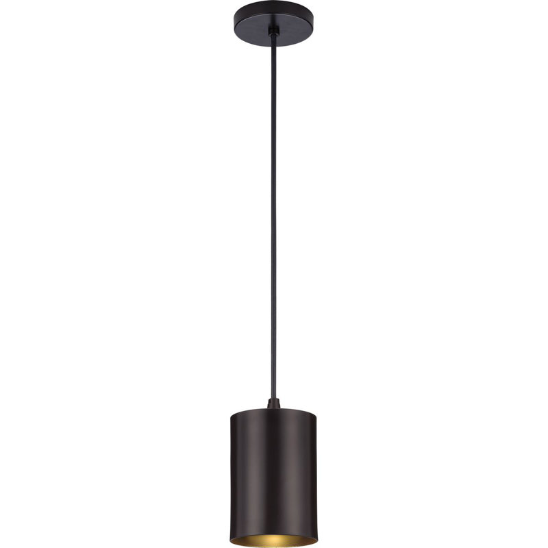 Luminaire suspendu d'extérieur à 1 ampoule Jennette, Bronze antique, H 130,59 po x l 5 po x P 5 po, 65