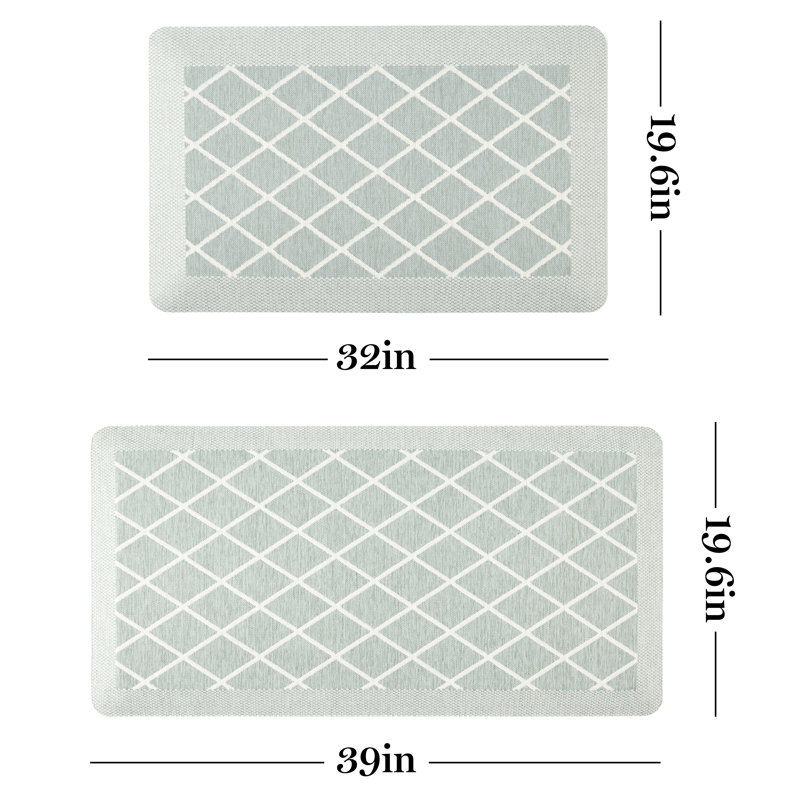 Tapis de cuisine Martha Stewart, Rectangle 1 pi 7,6 po x 2 pi 8 po, Vert