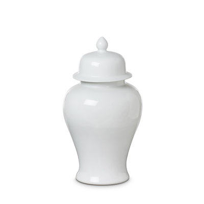 Imperial Ceramic Ginger Jar, Ivory, Large
