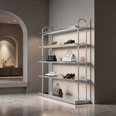 Luxury Stainless Steel Display Shelf