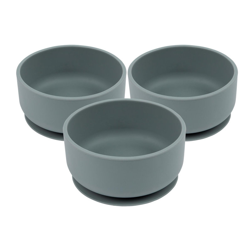 Tiny Dining - Baby Silicone Suction Bowls, Grey