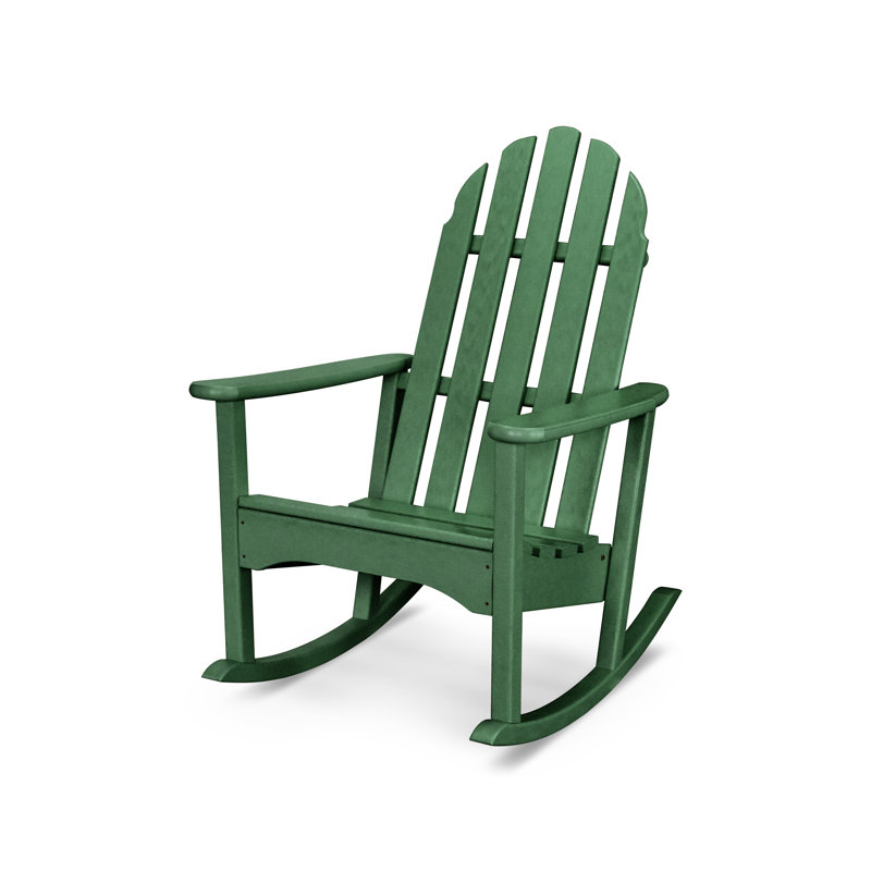 POLYWOOD Classic Adirondack Rocking Chair, Hunter Green