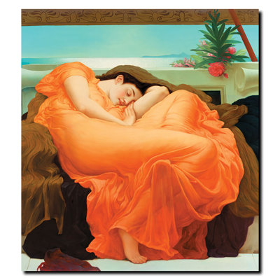 « flamme juin » par frederick leighton, impression sur toile tendue