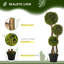 90cm Faux Boxwood Tree in Cement Pot