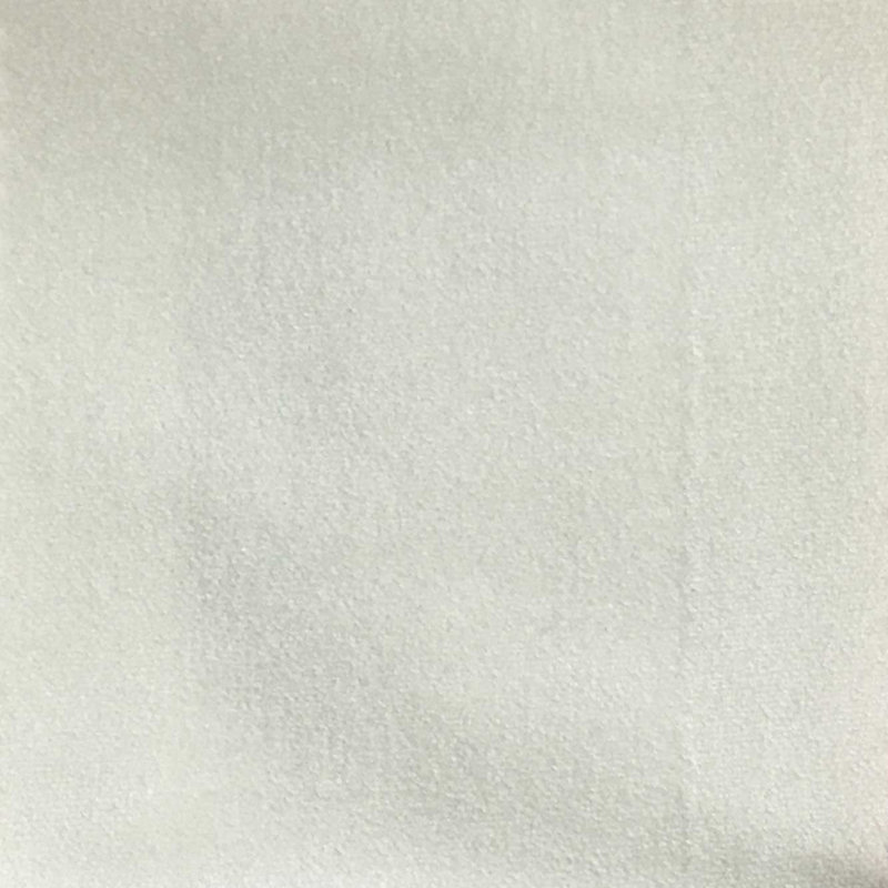 Bowie-Regal Cotton Plain Velvet Upholstery Fabric, Antique White