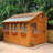 8 ft. W x 12 ft. D Cedar Wood Sunshed Garden Shed