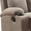 Fauteuil inclinable manuel en tissu avec porte-gobelet et siège en mousse à mémoire de forme, 32 po, finition grise