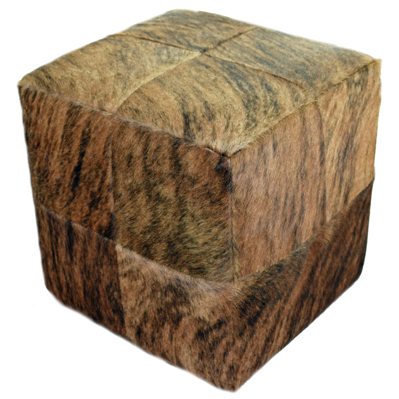 Rutha Leather Ottoman, Exotic Genuine Leather