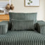 Fauteuil moelleux confortable, velours côtelé, aucun assemblage requis, ensemble de salon de 62,5 po Army, salon