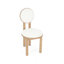 Chaise de salle à manger rembourrée moderne en polyester avec structure en bois (ensemble de 2)-2095703634