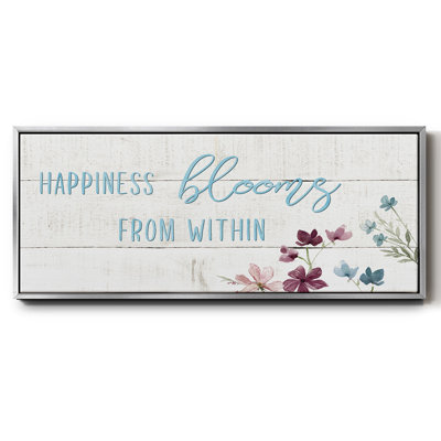 Happiness Blooms- Framed Canvas