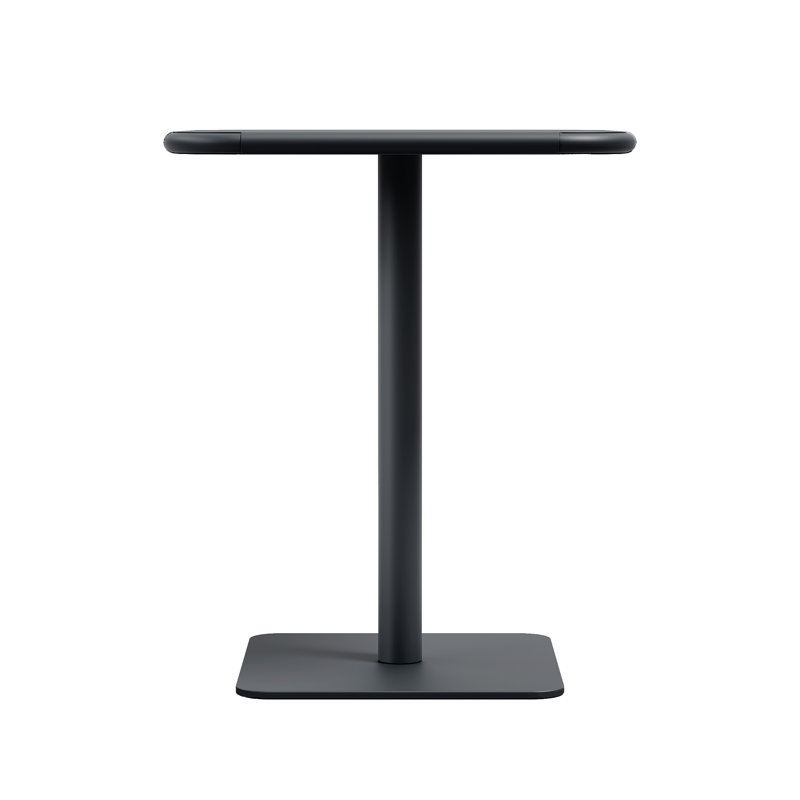 Haley Square Steel Table 24" Black, Black