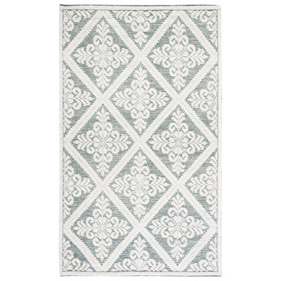 Vermont Hand Woven Wool Damask Rug