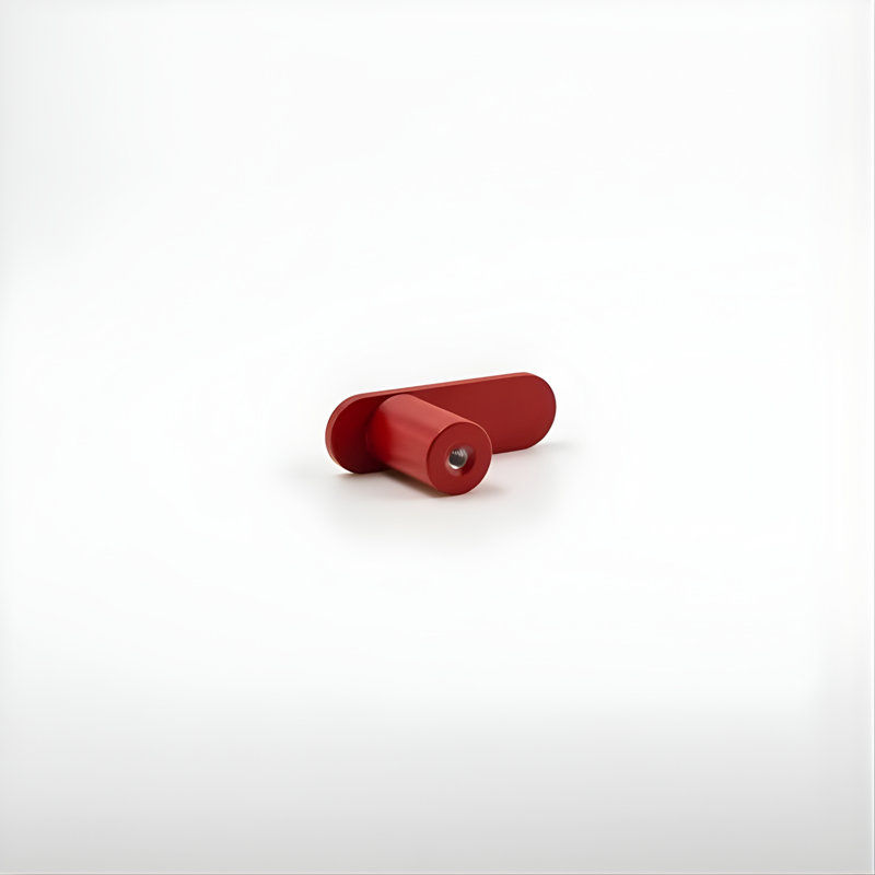 2" Bar Knob, Rose (Red), 1"